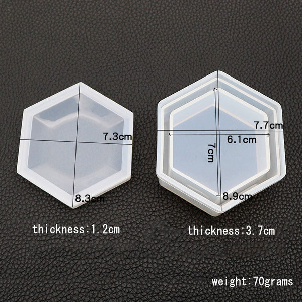 Box Resin Molds Silicone Mold Hexagon Storage Box Mold and Square Epoxy  Molds