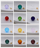 2Pcs 12mm Coloured glaze ball beads Diffuser Perfume Refillable Essential Oil Vials Stud Earrings Beads