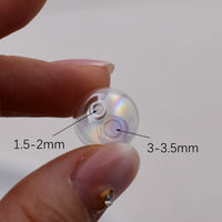 10Pcs 10mm 12mm 14mm Pearly lustre Empty ball with double hole, Glass vial pendant Hollow Glass Globe Jewelry making Glass Beads