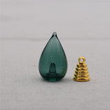 2Pcs Drop Coloured glaze Diffuser Perfume Refillable Essential Oil Vials Glass vial pendant DIY Jewerly Findings