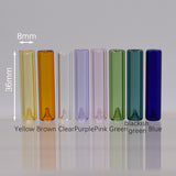 2Pcs Tube Vials Coloured glaze Diffuser Perfume Refillable Coloured Essential Oil Glass vials Glass vial pendant