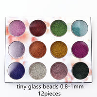 12pieces mixed colorful Sequins filler for Silicon mold Nail art shell chips candy paper letter sequins Nail sticker