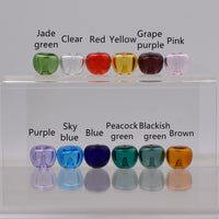 2Pcs Apple Shape Coloured glaze Vails Diffuser Perfume Refillable Essential Oil Pendant Jewelry Making