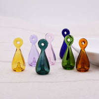 7pcs Bowling ball Coloured glaze Diffuser Perfume Refillable Coloured Essential Oil Vials Glass vial pendant