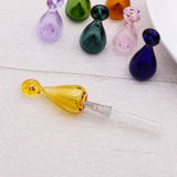 7pcs Bowling ball Coloured glaze Diffuser Perfume Refillable Coloured Essential Oil Vials Glass vial pendant