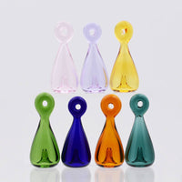 7pcs Bowling ball Coloured glaze Diffuser Perfume Refillable Coloured Essential Oil Vials Glass vial pendant