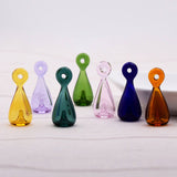 7pcs Bowling ball Coloured glaze Diffuser Perfume Refillable Coloured Essential Oil Vials Glass vial pendant