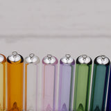 2Pcs Tube Vials Coloured glaze Diffuser Perfume Refillable Coloured Essential Oil Glass vials Glass vial pendant