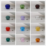 2Pcs Apple Shape Coloured glaze Vails Diffuser Perfume Refillable Essential Oil Pendant Jewelry Making