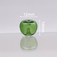 2Pcs Apple Shape Coloured glaze Vails Diffuser Perfume Refillable Essential Oil Pendant Jewelry Making