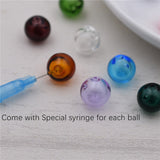 2Pcs 12mm Coloured glaze ball beads Diffuser Perfume Refillable Essential Oil Vials Stud Earrings Beads