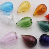 6Pcs Drop shape Coloured glaze Vials Diffuser Perfume Refillable Essential Oil vial Glass vial pendant