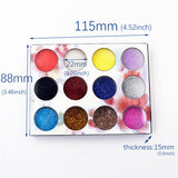 12pieces mixed colorful Sequins filler for Silicon mold Nail art shell chips candy paper letter sequins Nail sticker